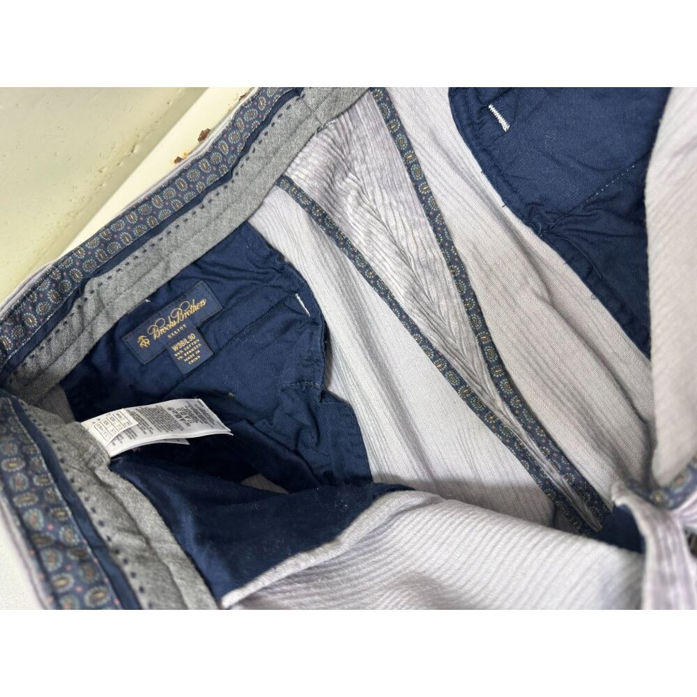 Brooks Brothers Corduroy Elliot Pants Mens 38X30 Cuffed Pleated Trouser Stretch - Picture 4 of 11